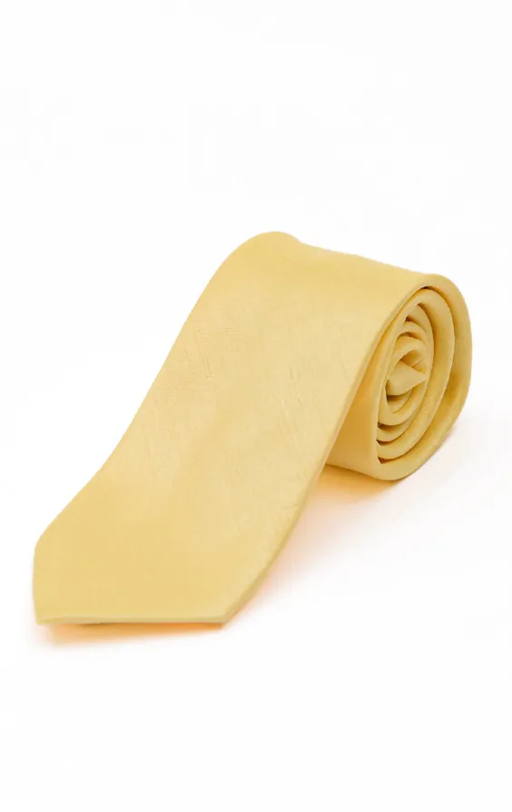 Pale Yellow Dupion Necktie Pale Yellow Dupion Necktie