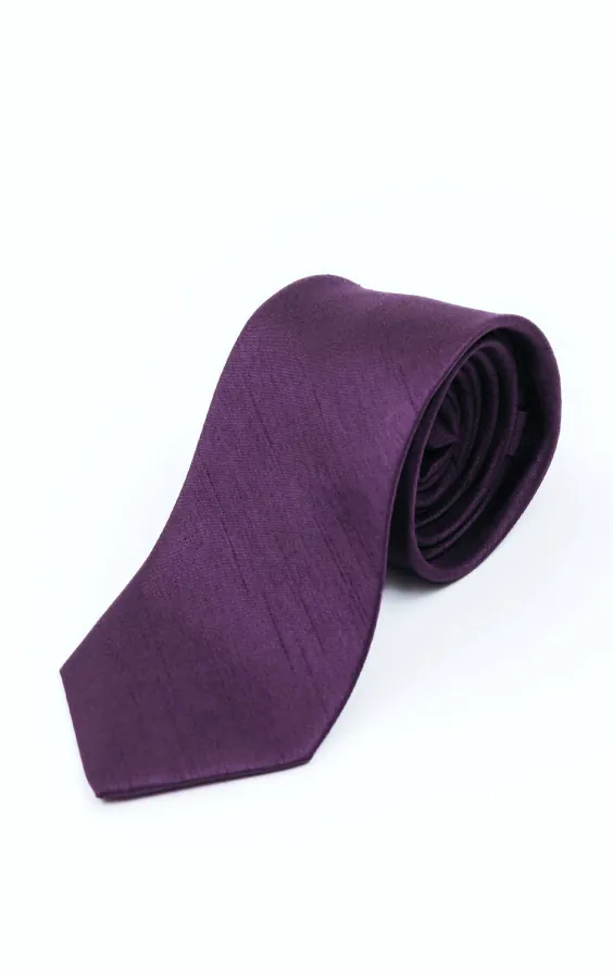 Dark Purple Dupion Necktie Dark Purple Dupion Necktie