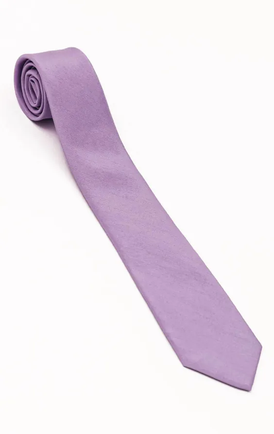 Lavender Dupion Necktie - photo 1 Lavender Dupion Necktie - photo 1