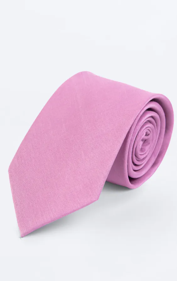 Pink Dupion Necktie