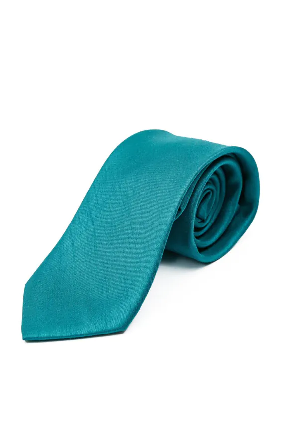 Turquoise Dupion Necktie Turquoise Dupion Necktie