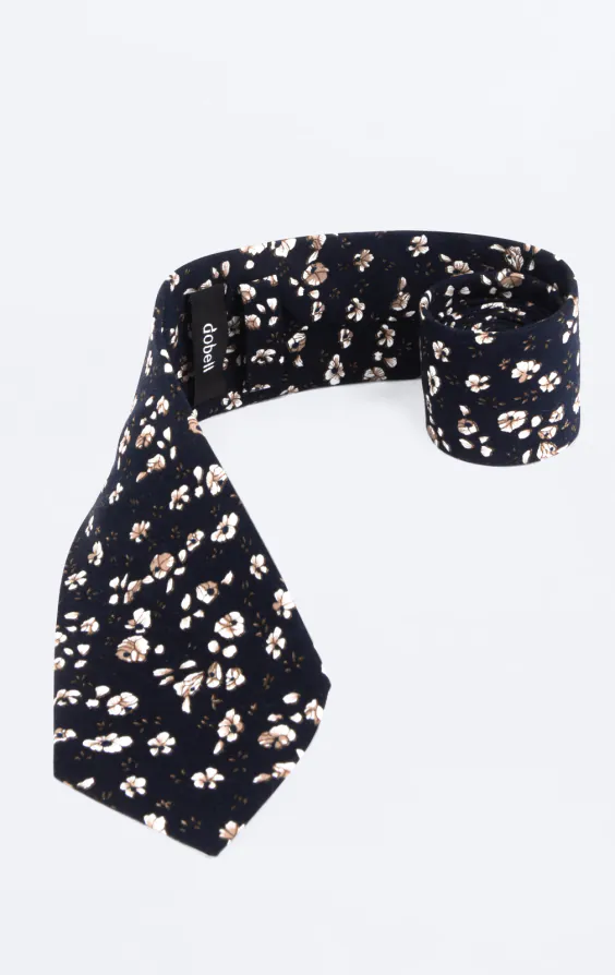 Blue and White Floral Necktie - photo 1 Blue and White Floral Necktie - photo 1