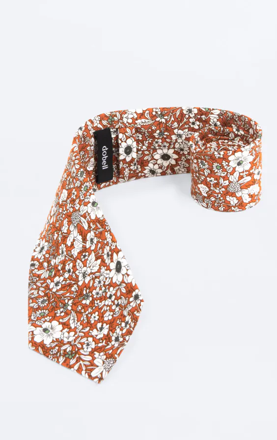 Orange Floral Necktie - photo 1