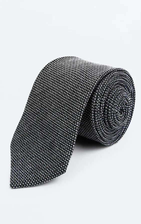 Gray Weave Necktie
