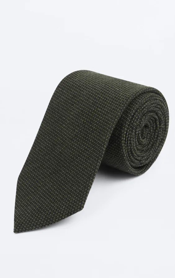 Green Weave Necktie