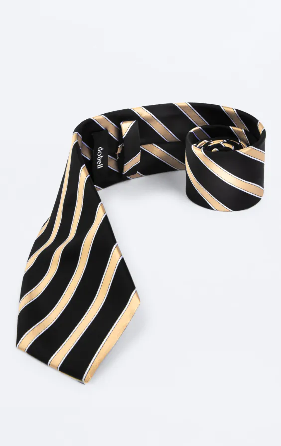 Black with Gold Stripe Necktie - photo 1 Black with Gold Stripe Necktie - photo 1
