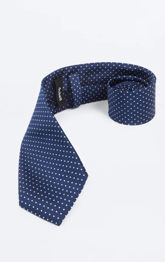 Blue with White Dot Necktie - photo 1