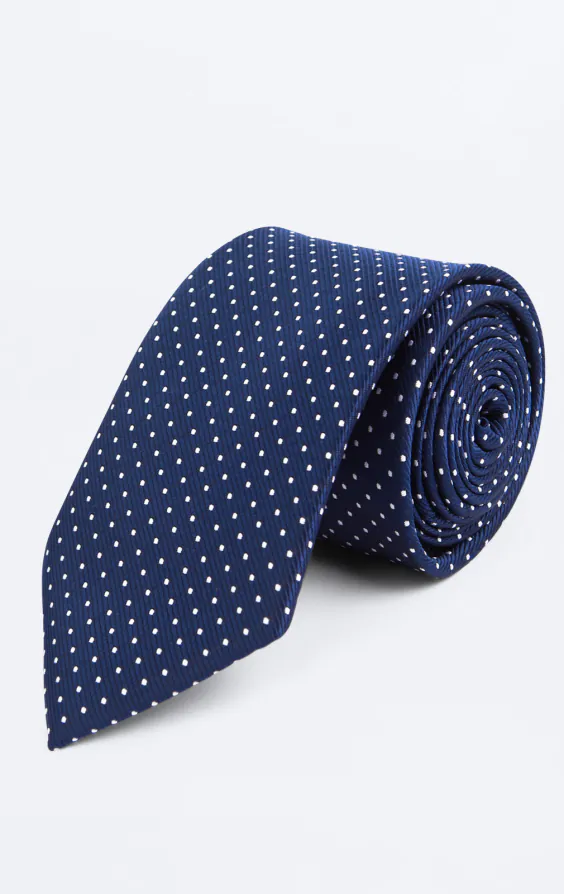 Blue with White Dot Necktie