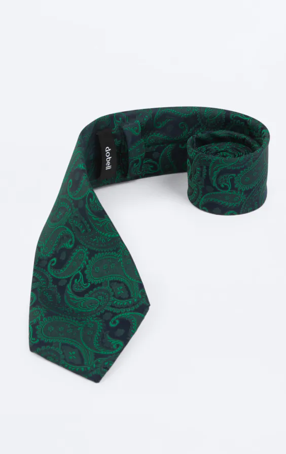 Green Paisley Necktie - photo 1