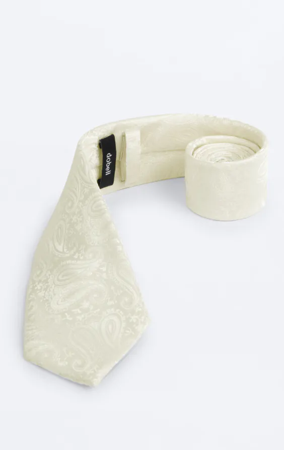 Cream Paisley Necktie - photo 1