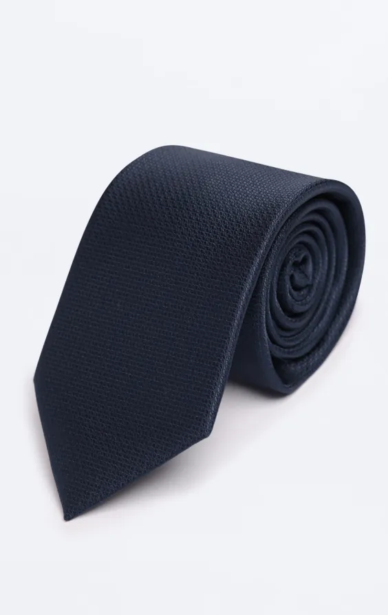 Navy Textured Necktie Navy Textured Necktie