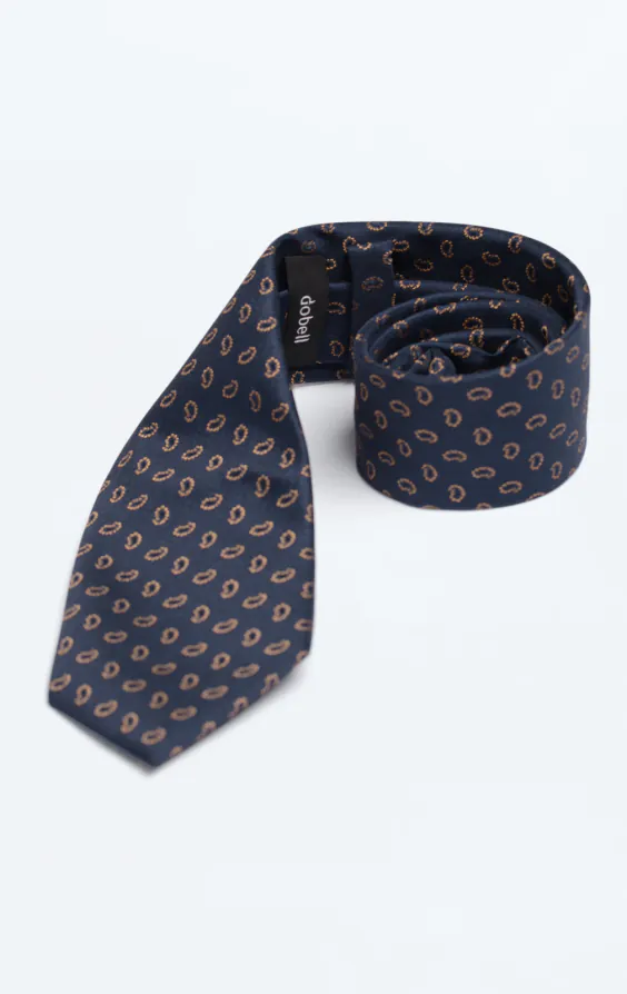 Navy Paisley Pattern Necktie - photo 1 Navy Paisley Pattern Necktie - photo 1