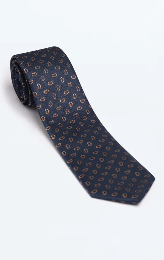Navy Paisley Pattern Necktie - photo 2 Navy Paisley Pattern Necktie - photo 2