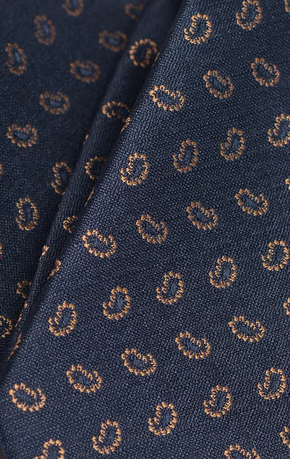 Navy Paisley Pattern Necktie - photo 3 Navy Paisley Pattern Necktie - photo 3
