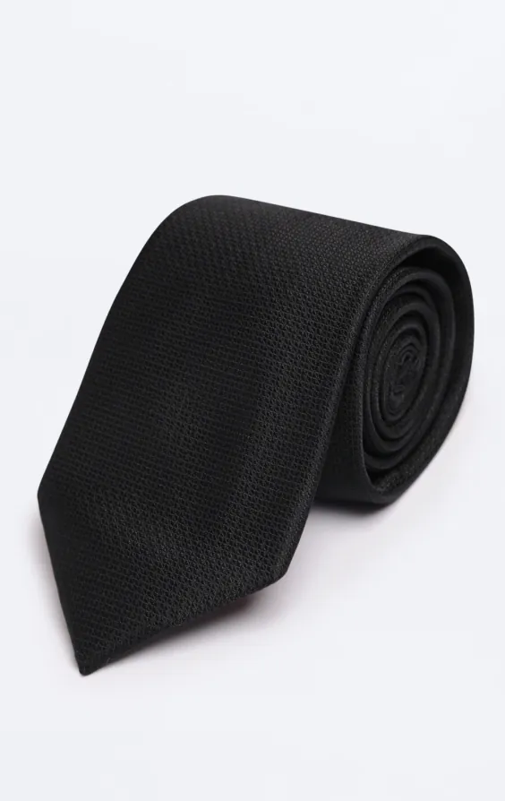 Black Textured Necktie