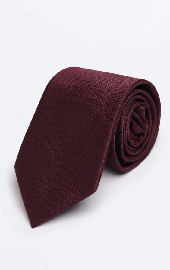 Burgundy Textured Necktie Burgundy Textured Necktie