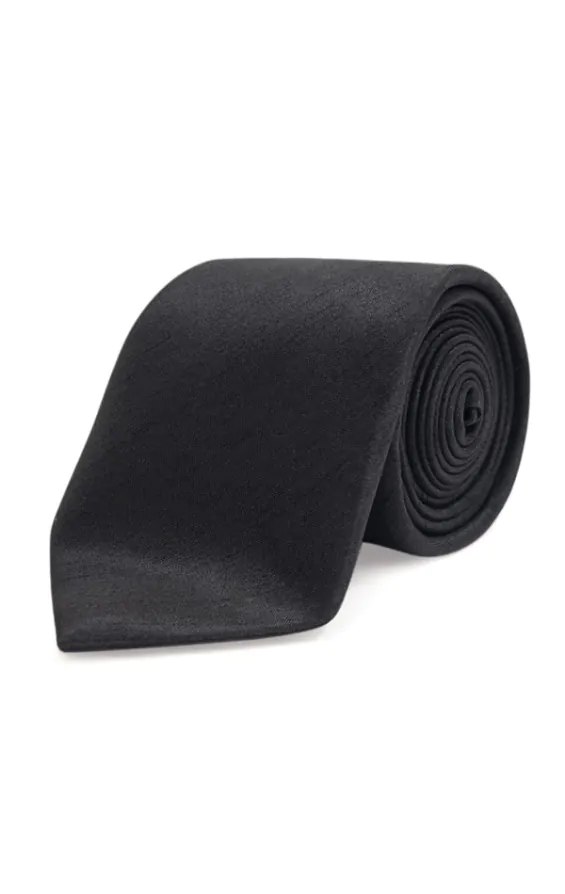 Black Dupion Necktie Black Dupion Necktie