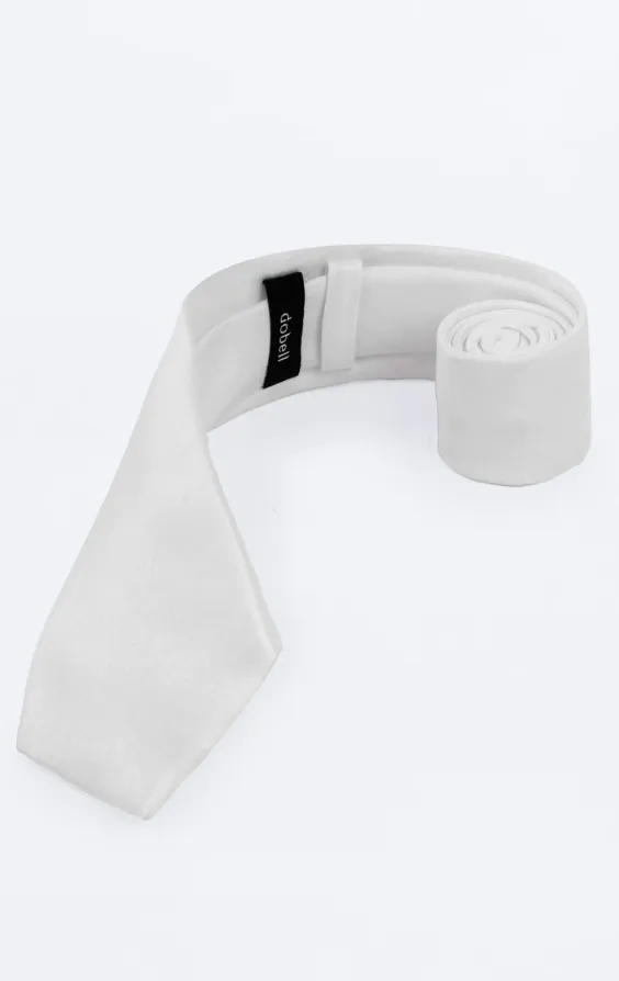 White Dupion Necktie - photo 1 White Dupion Necktie - photo 1