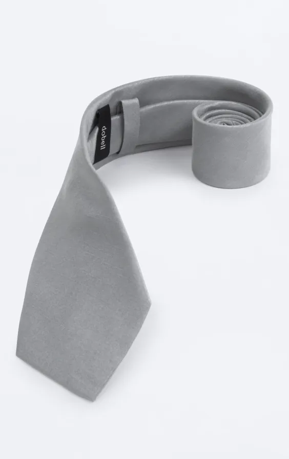 Silver Dupion Necktie - photo 1 Silver Dupion Necktie - photo 1