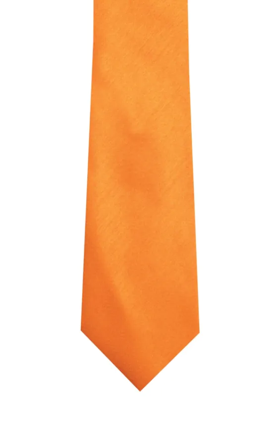 Orange Dupion Necktie - photo 1