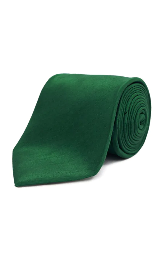 Racing Green Dupion Necktie Racing Green Dupion Necktie