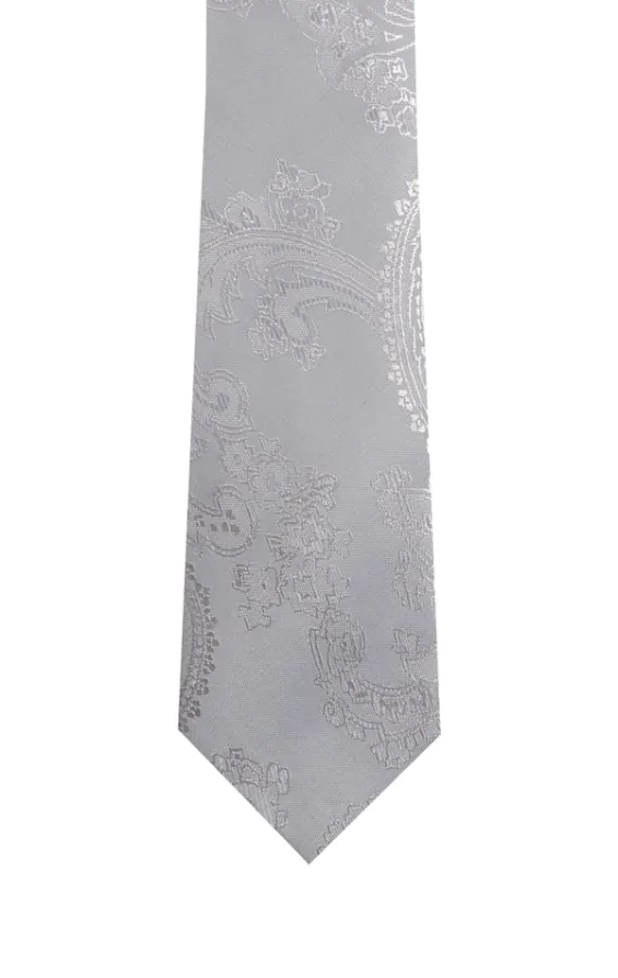 Boys Silver Paisley Neck Necktie - photo 1 Boys Silver Paisley Neck Necktie - photo 1