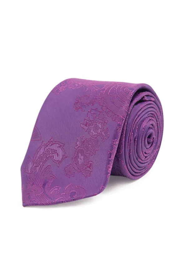 Boys Purple Paisley Necktie