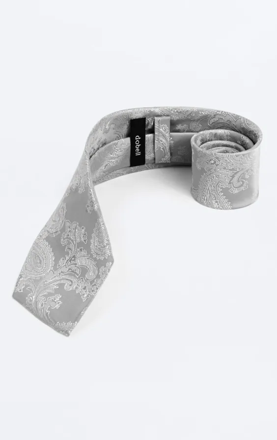 Silver Paisley Necktie - photo 1