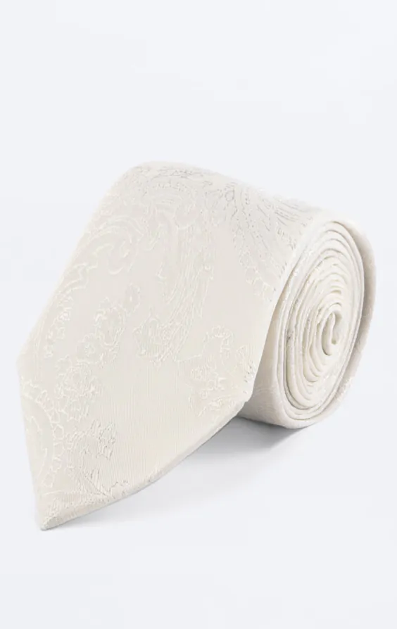 Ivory Paisley Necktie Ivory Paisley Necktie