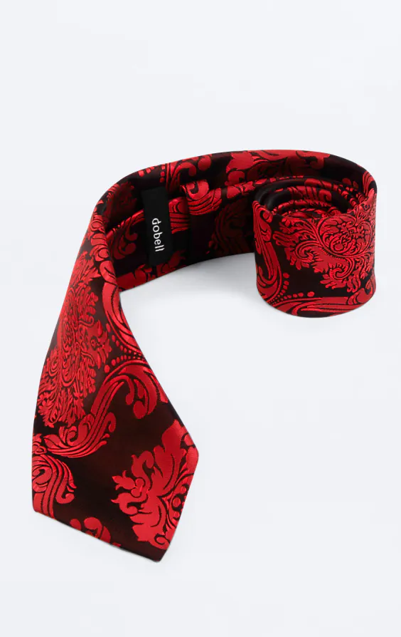 Red Victorian Jacquard Necktie - photo 1 Red Victorian Jacquard Necktie - photo 1