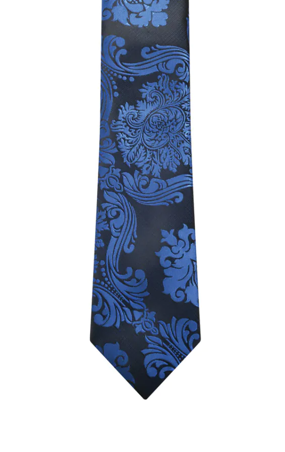 Blue Victorian Jacquard Necktie - photo 1