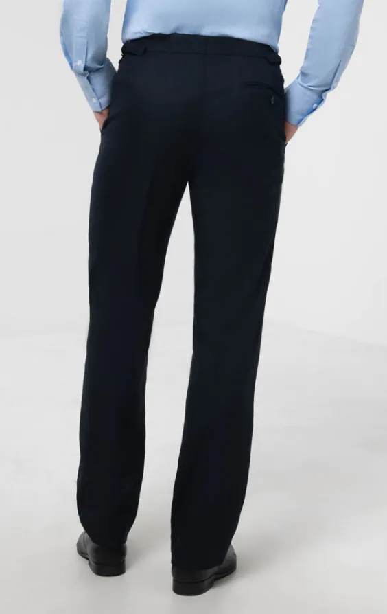 Navy Herringbone Morning Suit Pants - photo 2