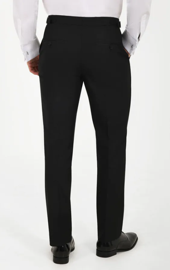 Black 100% Wool Tuxedo Pants - photo 2 Black 100% Wool Tuxedo Pants - photo 2