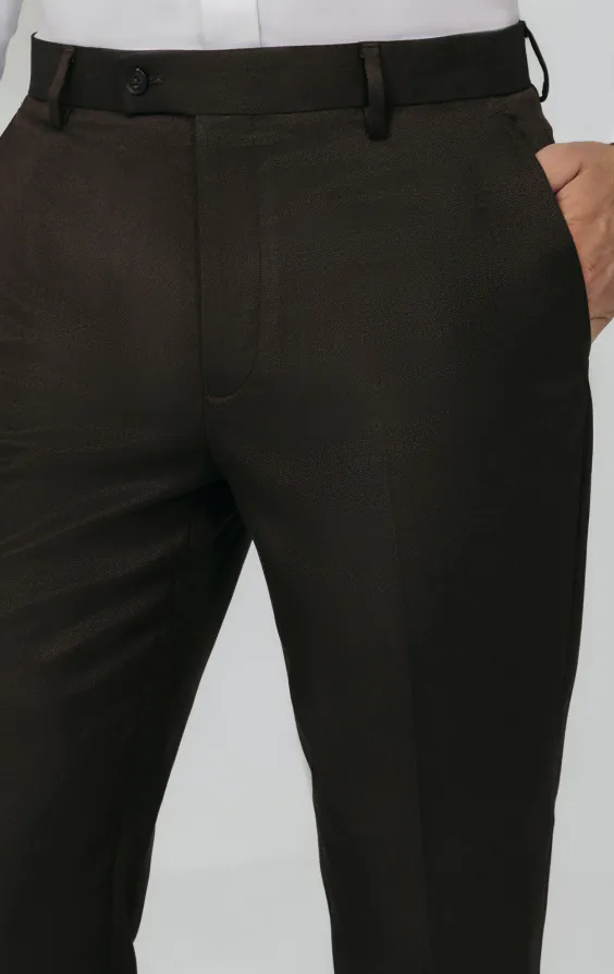 Brown Twill Suit Pants | Dobell