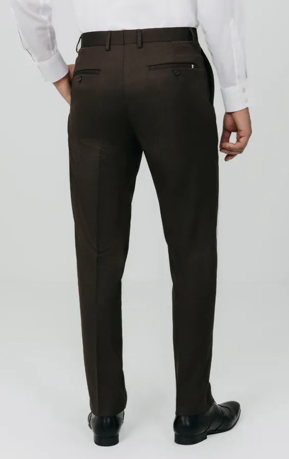 slim fit dress slacks Suede Brown Slim Comfort Knit Chino Pant – True Classic main image 1