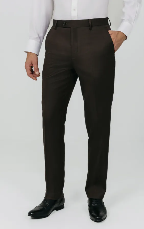 Brown Twill Suit Pants | Dobell Brown Twill Suit Pants | Dobell