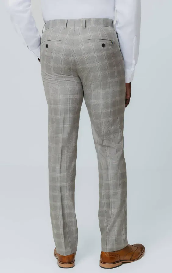 Taupe Check Suit Pants - photo 2 Taupe Check Suit Pants - photo 2