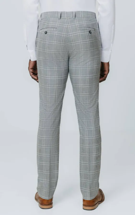 Gray with Tan Check Suit Pants - photo 2 Gray with Tan Check Suit Pants - photo 2
