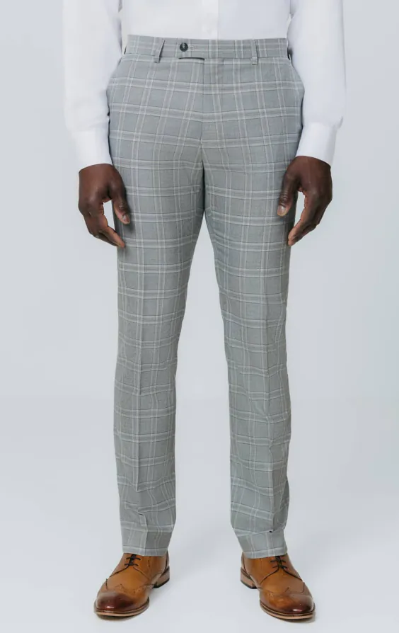 Gray with Tan Check Suit Jacket with Peak Lapel - photo 6 Gray with Tan Check Suit Jacket with Peak Lapel - photo 6