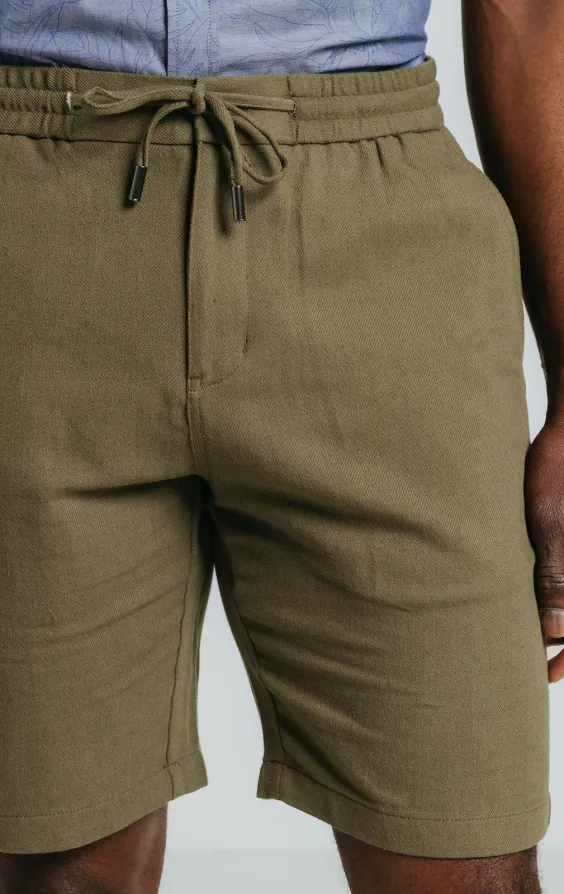 Green Linen Twill Shorts - photo 2 Green Linen Twill Shorts - photo 2