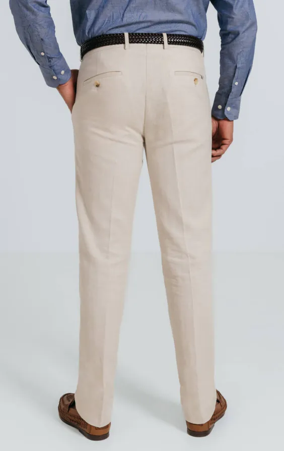 Oatmeal Linen Herringbone Suit Pants - photo 2 Oatmeal Linen Herringbone Suit Pants - photo 2
