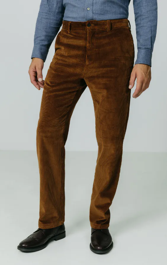 Mid Brown Corduroy Casual Pants Mid Brown Corduroy Casual Pants