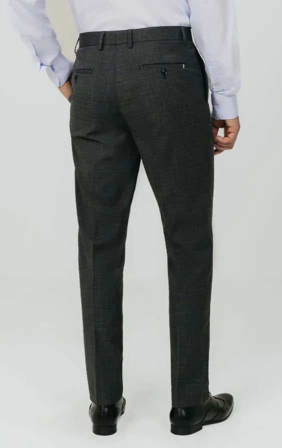 charcoal grey dress pants Charcoal Grey Trousers – Sordillos: Fine Menswear main image 1