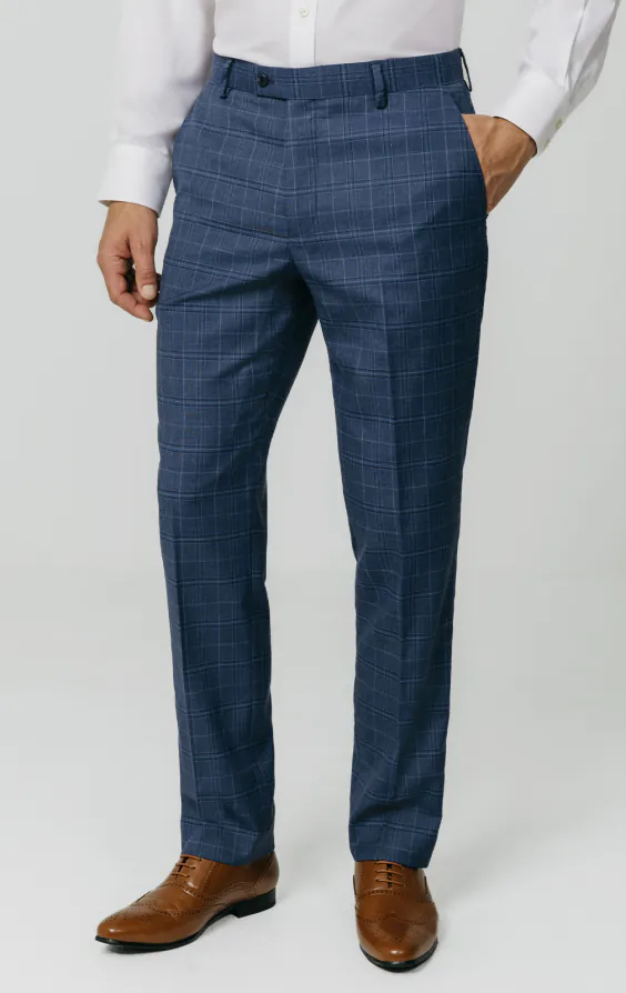 Blue Check Suit Pants Blue Check Suit Pants