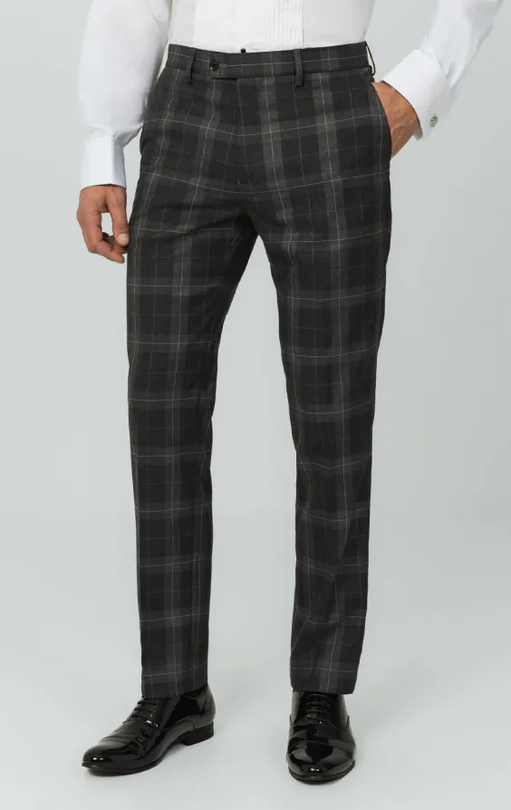 Gray Tartan Check Pants Gray Tartan Check Pants