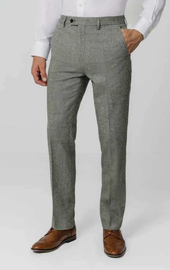 Light Gray Donegal Tweed Suit Pants Light Gray Donegal Tweed Suit Pants