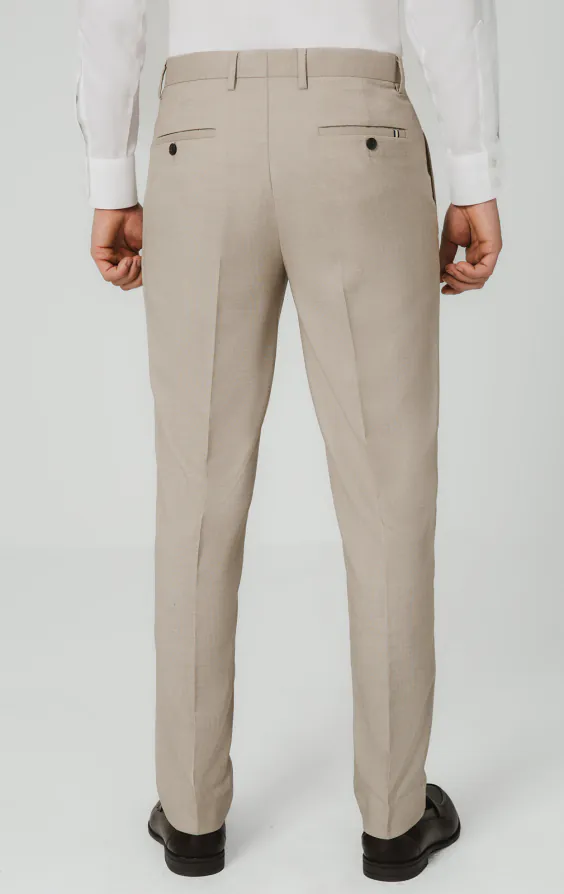 Stone Sharkskin Classic Fit Suit Pants - photo 2