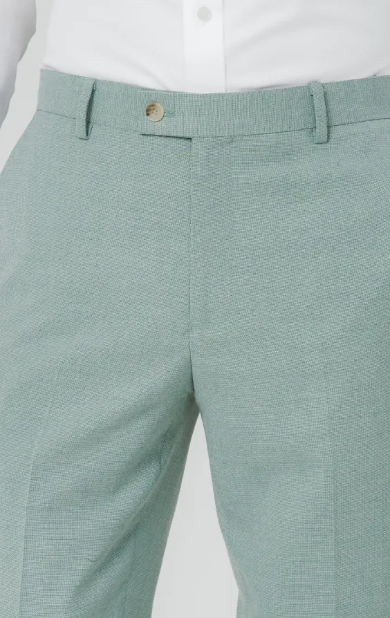 Mint Green Hopsack Suit Pants - photo 1
