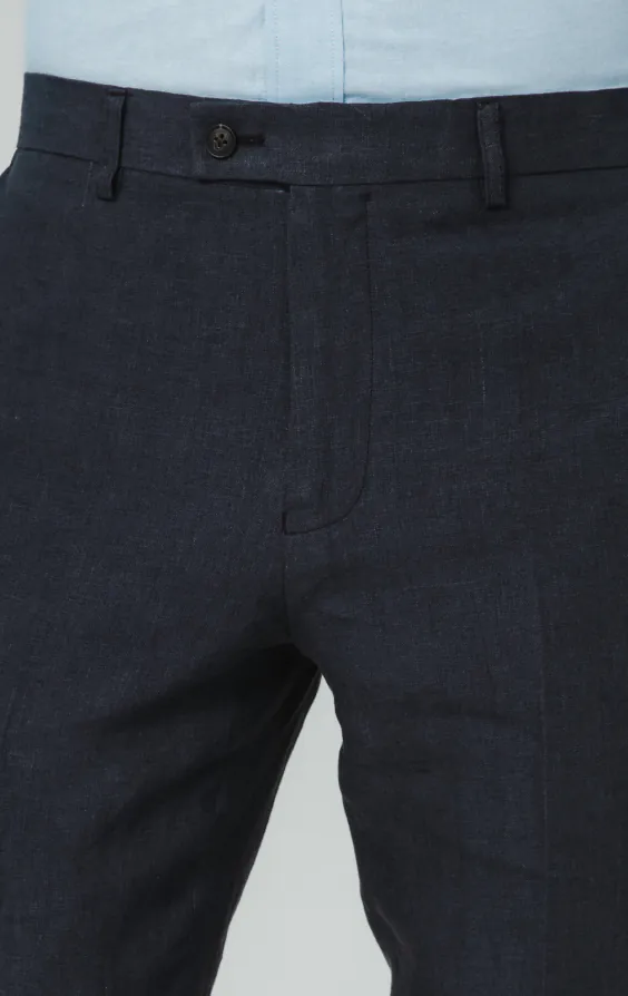 Navy Pure Linen Suit Pants - photo 1 Navy Pure Linen Suit Pants - photo 1