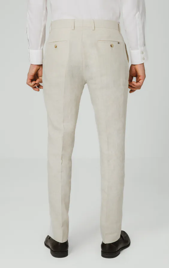 Cream Pure Linen Suit Pants - photo 2 Cream Pure Linen Suit Pants - photo 2